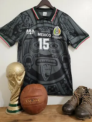 ABA Sport Mexico 1998 Luis El Matador  Hernandez #15 Black Retro Jersey Size  XL • $54.95