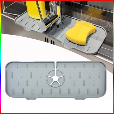 $6.79 • Buy Kitchen Faucet Sink Splash Guard Silicone Faucet Water Catcher Drying Mat Pad AU
