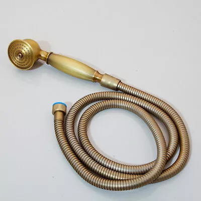 £18.35 • Buy Vintage Antique Brass Water Saving Telephone Handheld Shower Head + 1.5M Hose