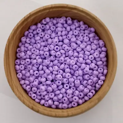 195pcs 4mm Matte Orchid Purple Glass Seed Beads 6/0 Macaron AUS Free Post B04 • $4.50