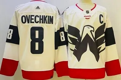 Men's Washington Capitals #8 Alex Ovechkin White Stitched Jersey • $95.99