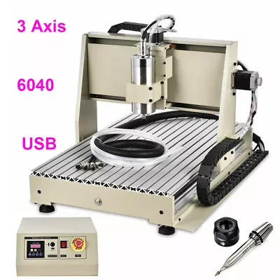 3 Axis 6040 CNC Router Engraver USB Port Milling Engraving Machine 220V 1.5KW • $1272.05