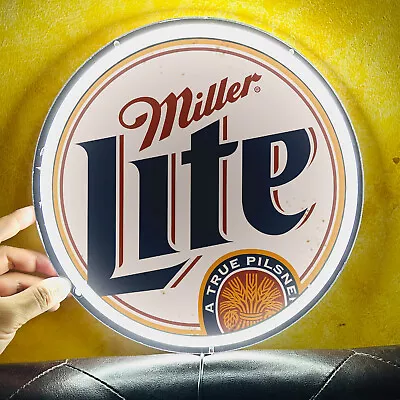 Miller Lite Beer Signage Neon Sign Club Store Poster Light Wall Decor 12 X12  H4 • $49.99