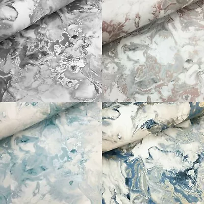 £1.49 • Buy Muriva Elixir Liquid  Marble Metallic Shimmer Swirl Heavyweight Wallpaper 