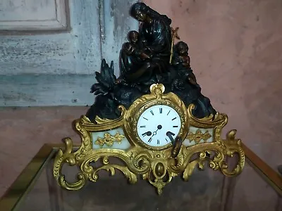 19th Century MARBLE SCULPTURE MARBLE STATUS REGULAR CLOCK CLOCK CLOCK TO BE RESTORED * • $320.10