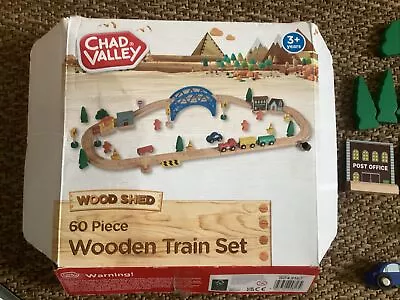 Chad Valley Wooden Train Set - Boxed  Incomplete • £9.99