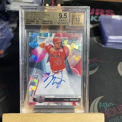 2020 Bowman's Best Mike Trout Auto Atomic Refractor 19/25 BGS 9.5 AUTO 10 True • $999