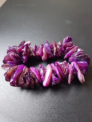 Purple Faux Paua Abalone Shell Bracelet • £5.70