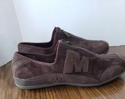 Merrell Women's Suede Leather Zip Up Shoes Brown Size 7 J76058 • $24.99