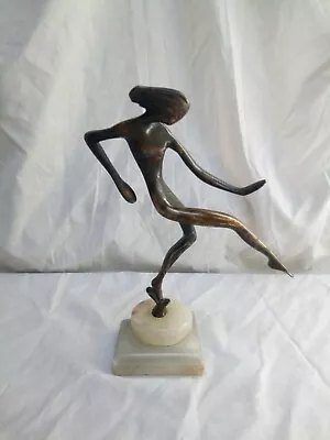 Vintage Art Deco Bronze Dancing Woman Hagenauer Style Sculpture • £88.59