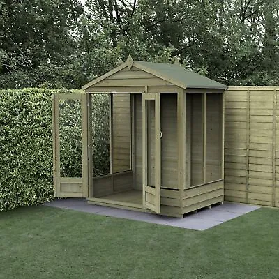 Forest 4LIFE Apex Summerhouse 6x4 Double Door 5 Window Garden Shed • £503.99