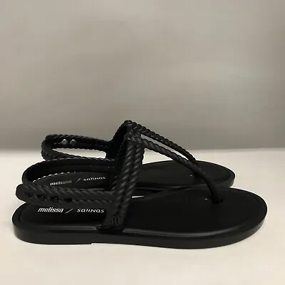 Melissa Flash Sandal Black Women's Size 8 Medium • $28.59