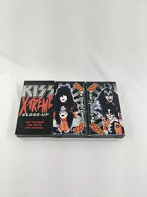 Lot Of 3 Kiss Vhs Tapes:  The Second Coming 1 & 2 - X-treme Close Up -  • $20