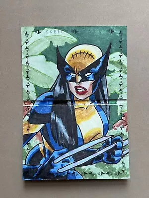 2019 UD Marvel Premier Booklet Dual Pano Sketch Card X-23 By Ernest Romero • $200