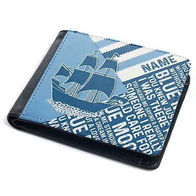 Personalised Manchester Wallet Retro Football Bi Fold Coin Card Dad Gift RFW34 • £14.95