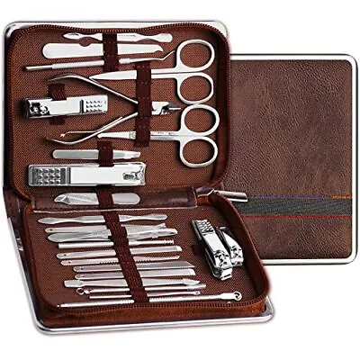 Manicure Set Professional Manicure Kit Women Mens Nail Grooming Kit 26 In 1 S • $23.36