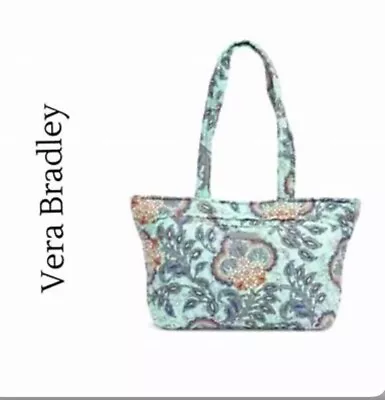$85 NEW Vera Bradley Mandy Tote Fan Flowers Bag Purse 14  X 10  Quilted Travel • $37.99