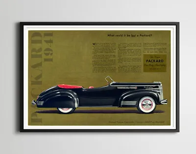 Vintage 1941 Packard Victoria Ad POSTER! - Multiple Sizes - Classic Cars - Art • $28