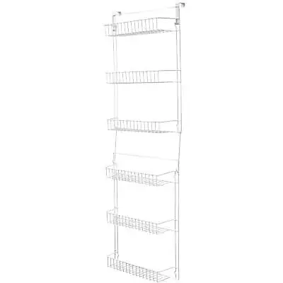6 Tier Over The Door Storage Rack Heavy Duty Pantry Organizer Hanging Spice Rack • $23.15