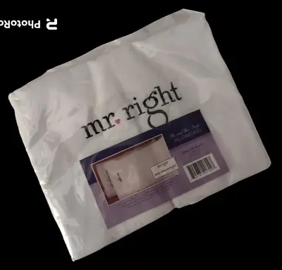 Mr Right & Mrs Always Right Pillow Cases Humerous Wedding Gift New • £13.49