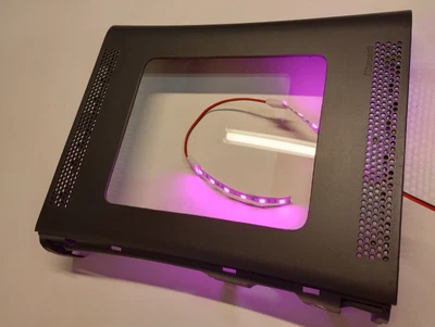 $54.99 • Buy Custom Made Xbox 360 Elite Black Fat Phat Case Mod Kit Shell Housing W LED Kit