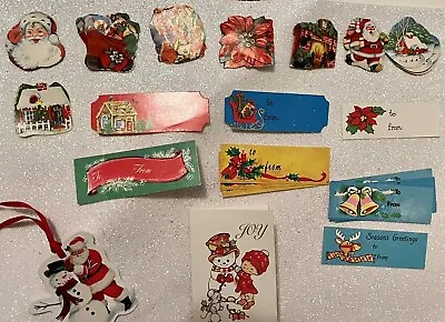 $2 • Buy Large 100+ Lot Vintage Christmas Gift Tags & Gummed Seals Hallmark Stickers