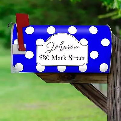 VWAQ Fully Magnetic Personalized Polka Dot Mailbox Cover - PMBM9 • $21.99