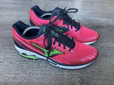 Mizuno Wave Rider 16 Womens Shoes Size 8 W8 Red Running Athletic Red 2A Sneakers • $32.29