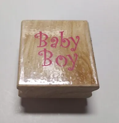 £1.50 • Buy Baby Boy Pink Rubber Stamp By Debbi Moore Designs