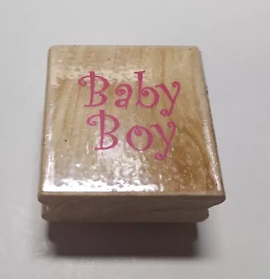 £1.50 • Buy Baby Boy Pink Rubber Stamp By Debbi Moore Designs