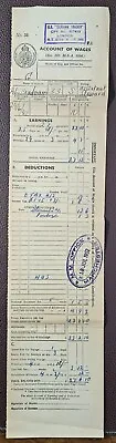 1952 S.S. Durham Trader London Wage Pay Slip For A L Bradnam Assistant Steward • £4.99