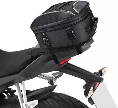 KEMIMOTO Motorcycle Tail Bag 30L Expandable Motorbike Helmet Bag Luggage Storage • $49.85