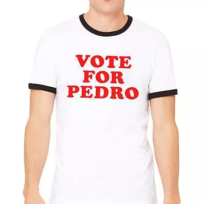 VOTE FOR PEDRO Gosh Liger Funny NEW Ringer Napoleon Dynamite T Shirt MENS • $16.95