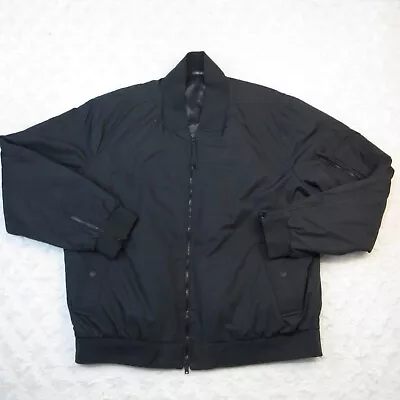 Vince Jacket Mens XXL Full Zip Bomber Jacket Coat Black Adult Zip Cuffs Pockets • $59.99