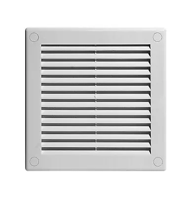 White Air Vent Grille 150mm X 150mm 6'' X 6 Inch Louvre Flat Ventilation Cover  • £3.99