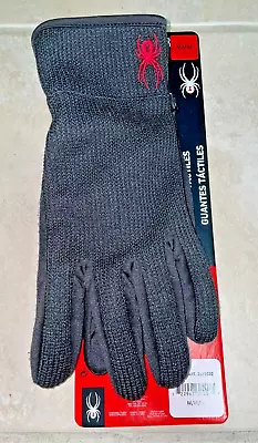 New Pair SPYDER Black Core Conduct Touchscreen Compatible Gloves 2622020 Medium • $14.95