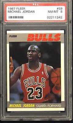 1987 Fleer #59 Michael Jordan PSA 8 NM-MT • $425