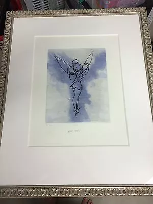 Disney Framed LE Tinker Bell Aquatint Engraving Signed Marc Davis Peter Pan • $949.99