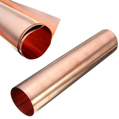 1PC 99.9% Pure Copper Cu Metal Sheet Foil Plate 0.2mm*100mm*1000mm • £9.26