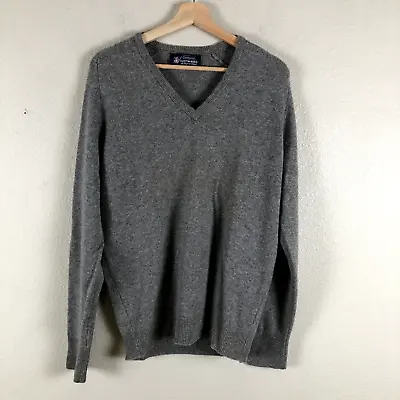 Austin Reed Sweater Mens X Large Grey 100% Lambs Wool By Cox Moore Grandacore • $28.73