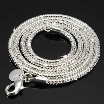 925 Sterling Silver Snake Chain Necklace 3MM 20'' Stunning • $5.64