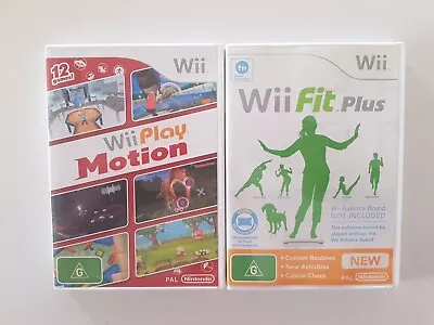 Wii PLAY MOTION G PAL & Wii Fit Plus G PAL Incl Booklets Gc  • $25