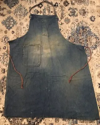 Vintage Selvedge Denim Apron Lot Welder Mechanic Barn Homemade Distressed • $26.95