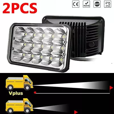 2PK 4x6  Led Headlights Hi/Lo Sealed Beam For Peterbilt Kenworth T800 W900 Truck • $24.69