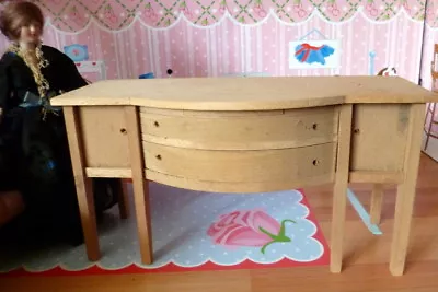 RARE Vintage 1940s TYNIETOY SWELL FRONT SIDEBOARD 1:12 Dollhouse Miniature 1/12 • $24.99