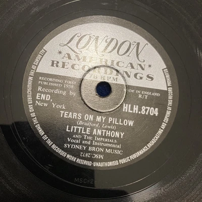 £8 • Buy 78 Rpm Rec-R’n’R-Little Anthony-Tears On My Pillow