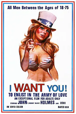 John Holmes I Want You! Movie Poster Replica 13x19  Photo Print • $16.96