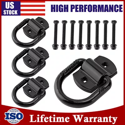 4 Pack Heavy Duty Bolt-On Forged D Ring 1/2 D Rings With Screws & Bolts 12000LBS • $91.98
