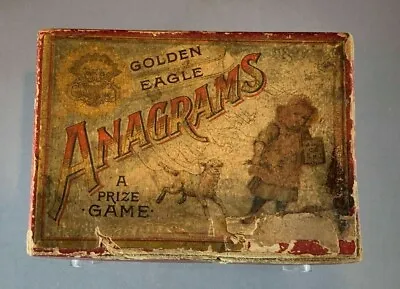 Antique 1890s Litho Cover Game Golden Eagle Anagrams By McLoughlin Bros.  • $44.95