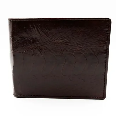 New Brown Genuine Ostrich Leg Leather Skin Men's Slim Bi-fold Wallet Free Ship. • $43.99